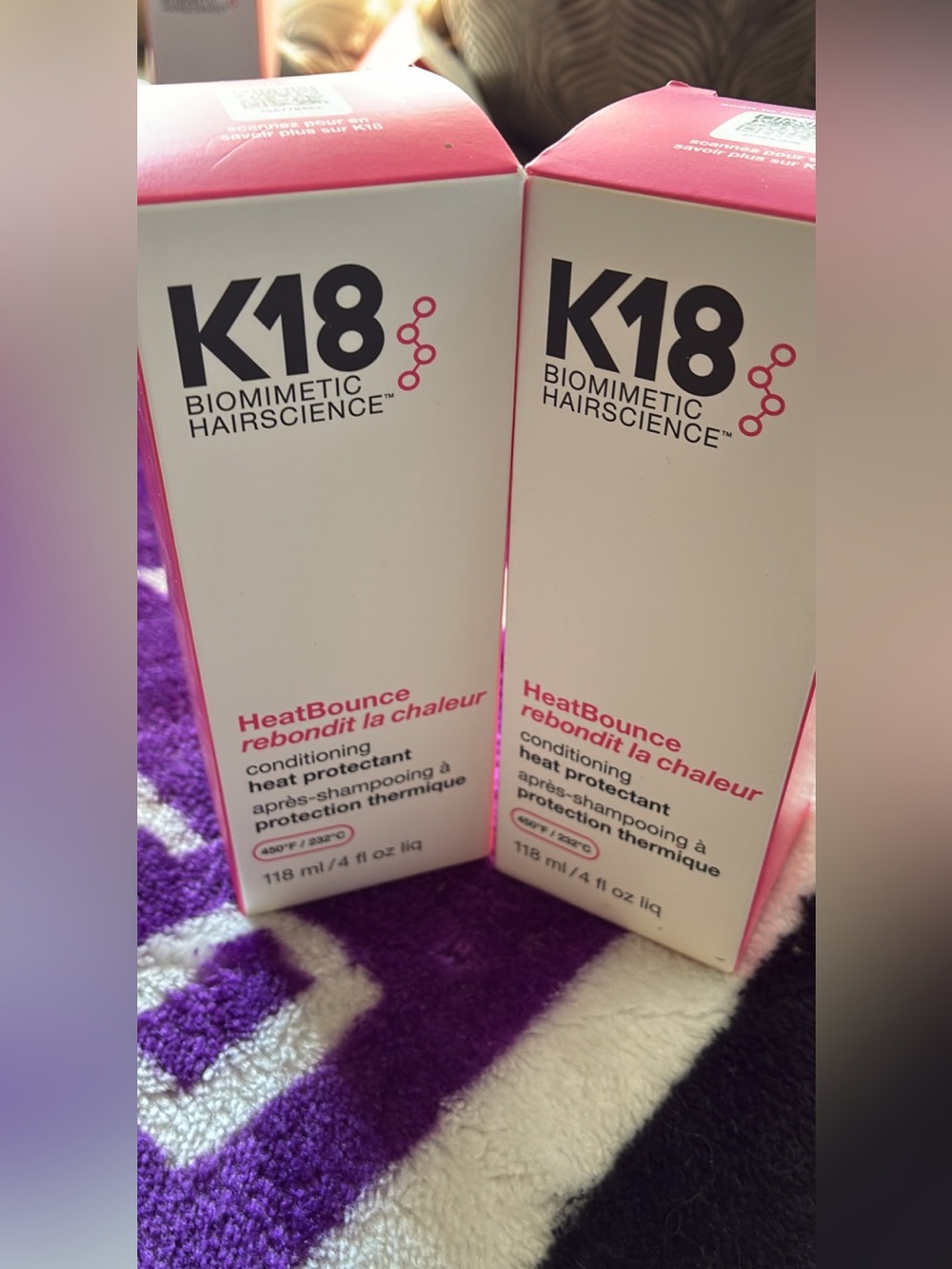 (2) K18 HeatBounce Conditioning Heat Protectant - Full Size 4 fl oz